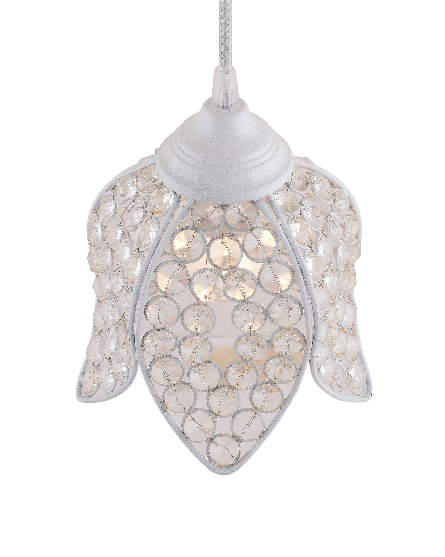 Crystal Hanging Lotus Pendant Light