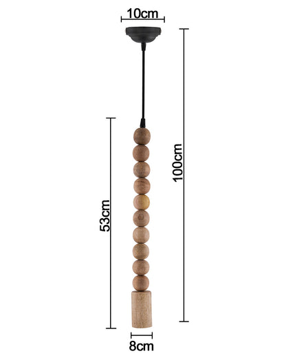 Rustic Round Beaded Swag Pendant, Balcony Bar Cafe Living Dining Room, Retro Loft Light, Ceiling Hanging Light