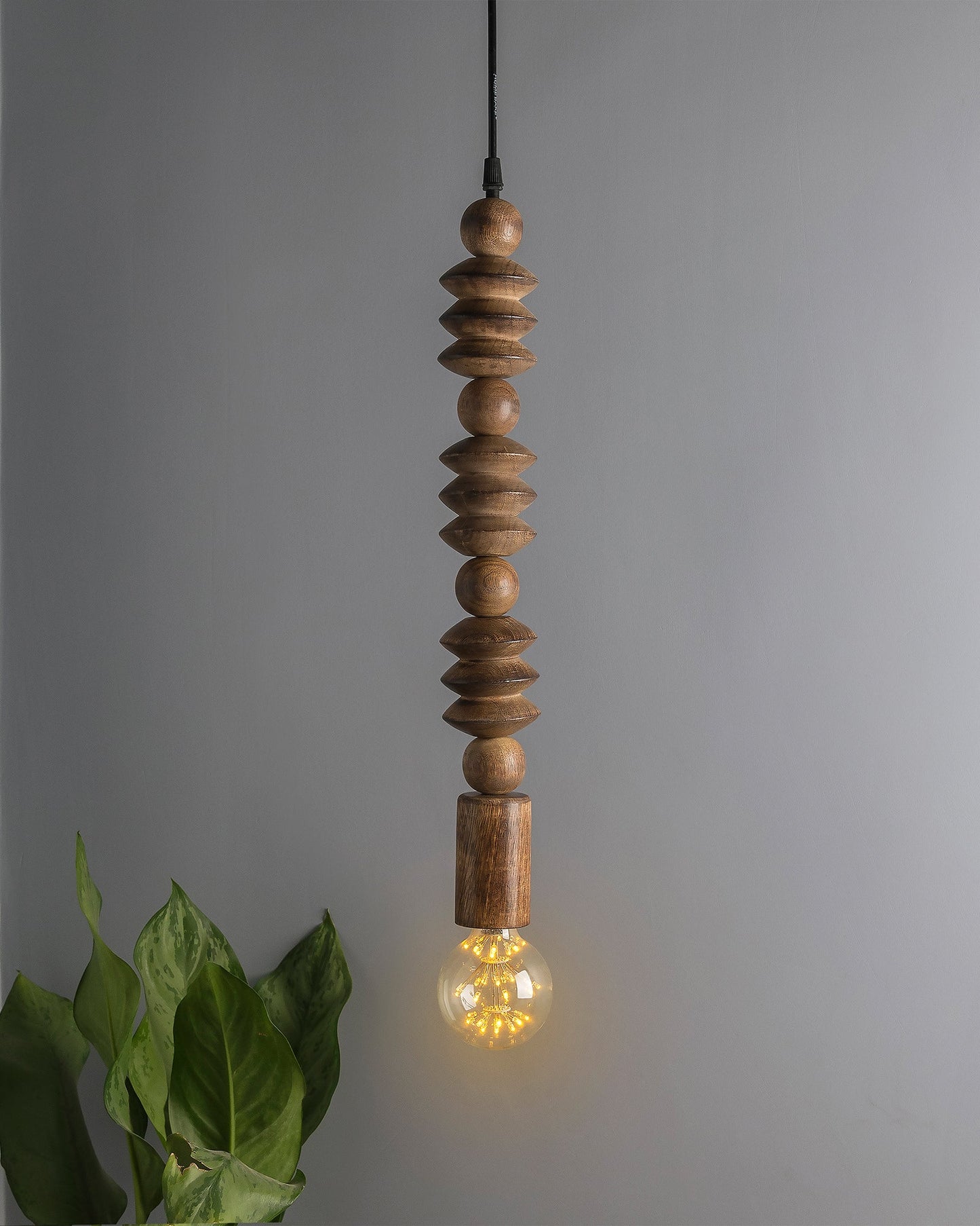 Rustic Mix Beaded Swag Pendant, Balcony Bar Cafe Living Dining Room, Retro Loft Light, Ceiling Hanging Light