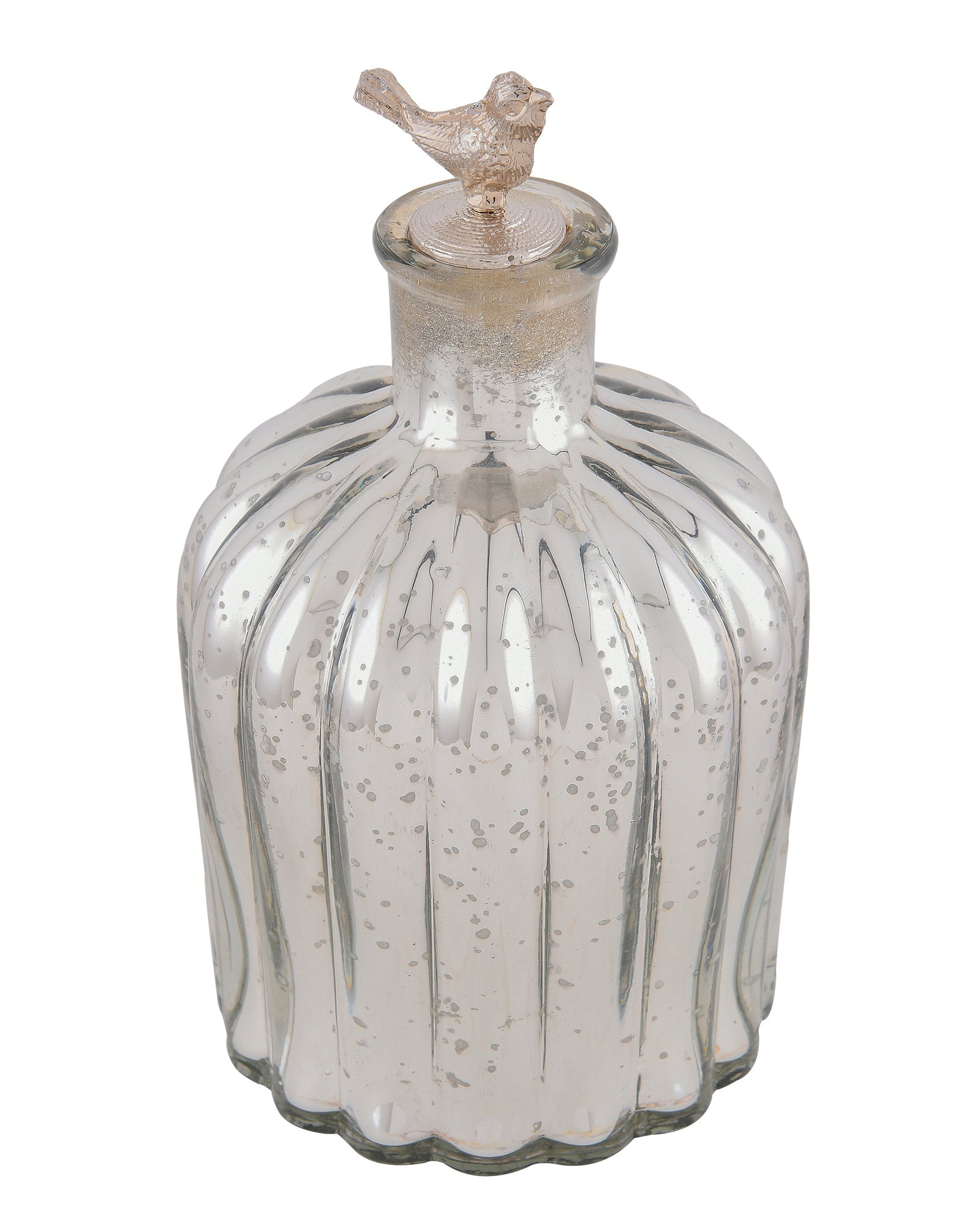 Mercury Silver Flat Base Bottle Copper Star String Lights , Warm White LED Fairy Lights