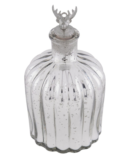 Mercury Silver Flat Base Bottle Copper Star String Lights , Warm White LED Fairy Lights