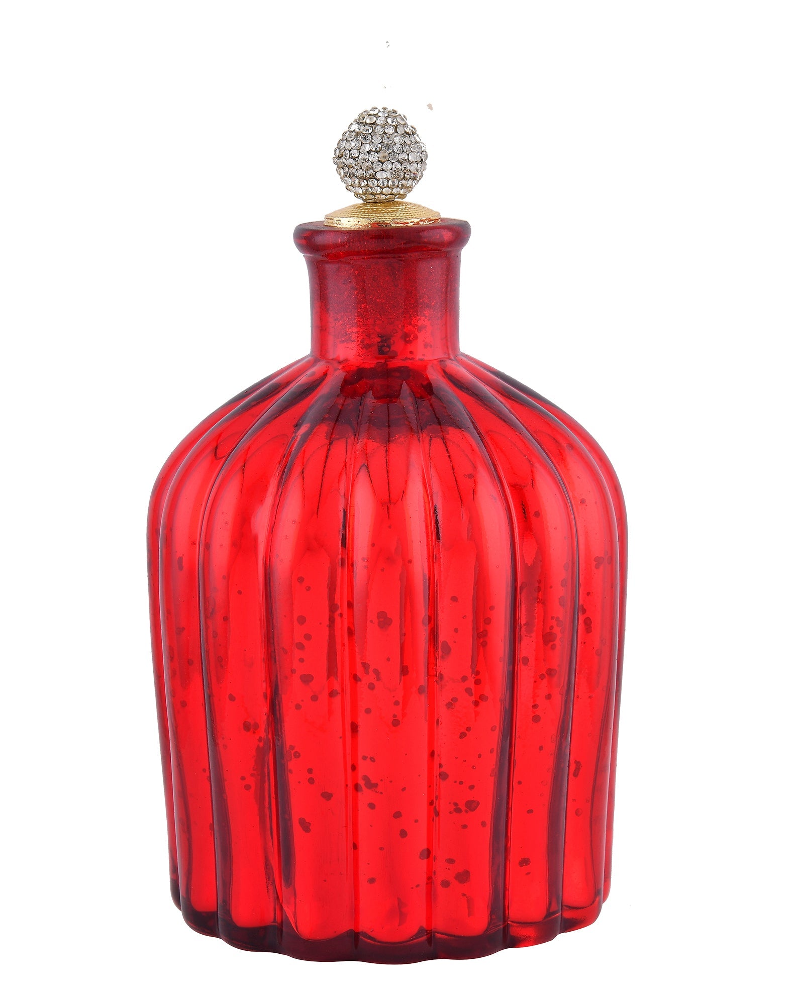 Mercury Red Flat Base Bottle Copper Star String Lights , Warm White LED Fairy Lights