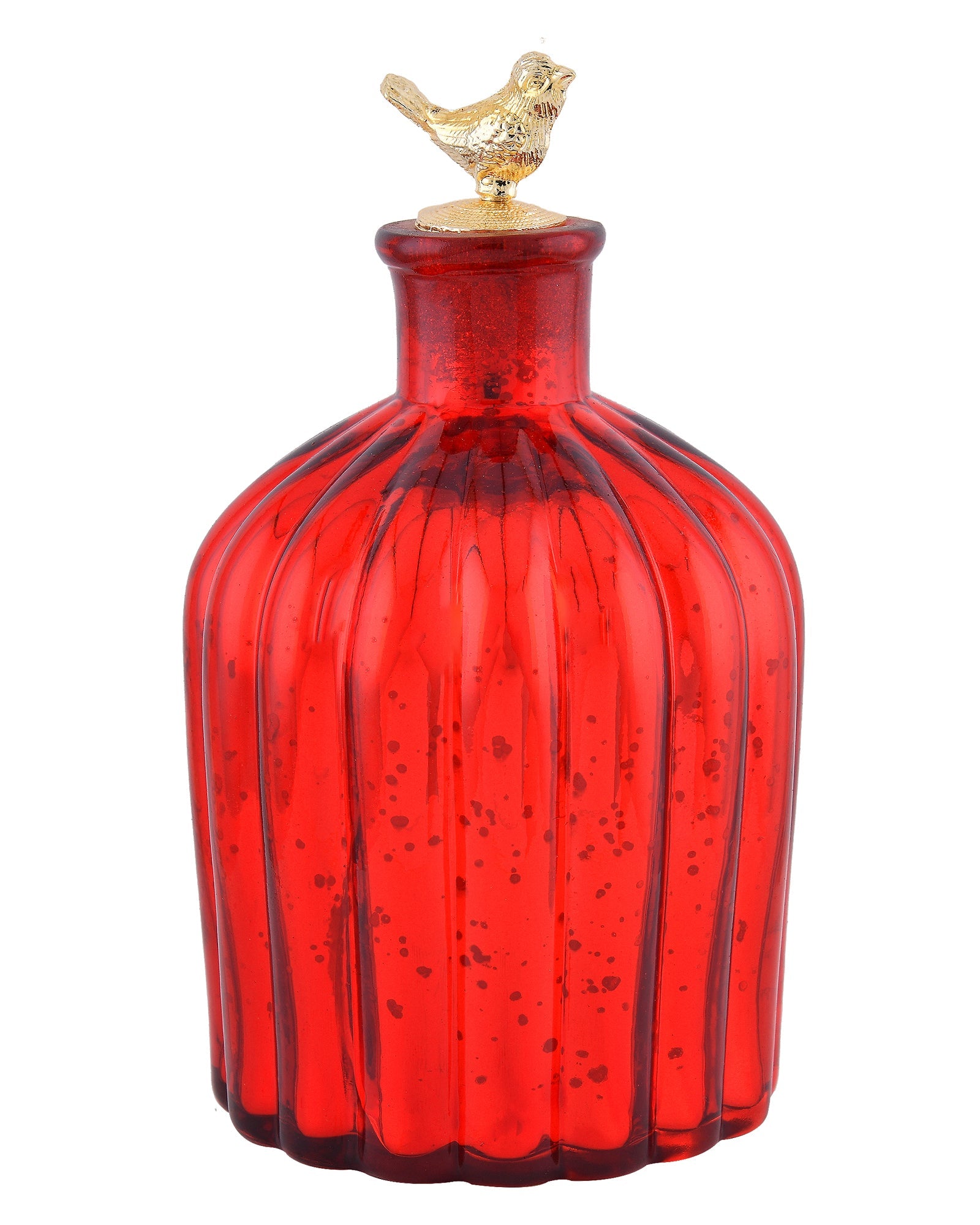 Mercury Red Flat Base Bottle Copper Star String Lights , Warm White LED Fairy Lights