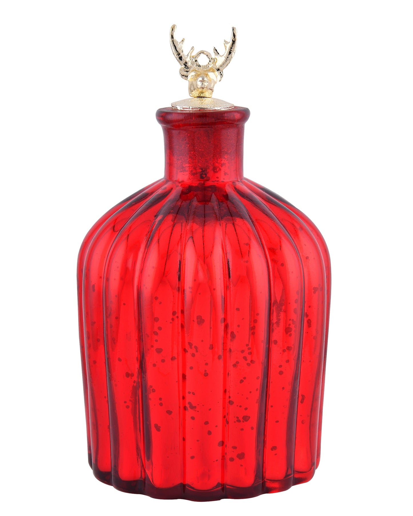 Mercury Red Flat Base Bottle Copper Star String Lights , Warm White LED Fairy Lights