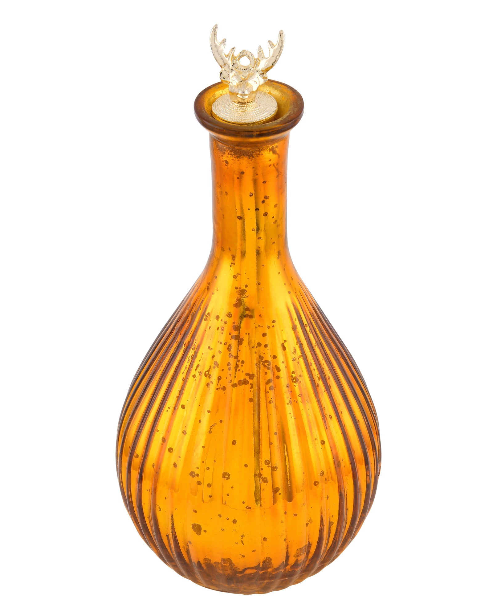 Mercury Gold Ovoid Bottle Copper Star String Lights , Warm White LED Fairy Lights