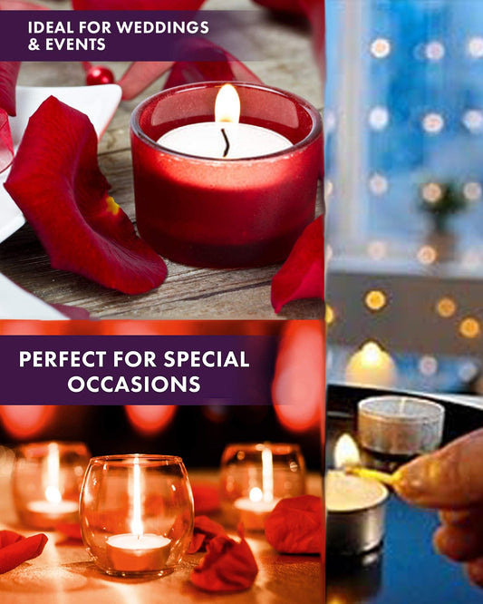 Wax Tealight Candles, Set of 100