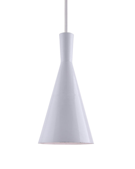 E26/E27 Single Head Metal Shade Pendant Vintage Hanging Ceiling Light, White Set of 2