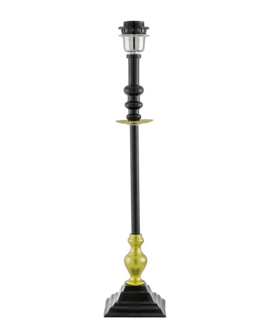 Classic Imperial Black Golden Riveria Table Lamp, Cone Shade