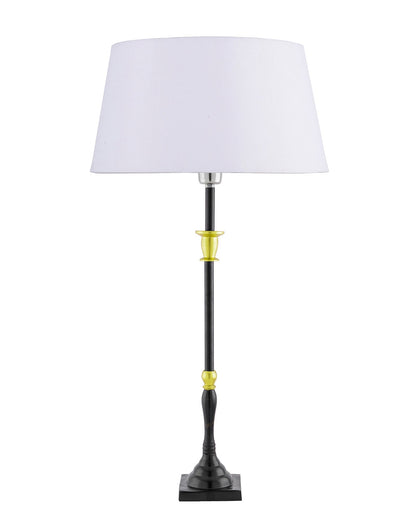 Classic Imperial Black Golden Candlestick Table Lamp, Drum Shade