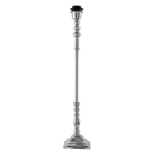 Modern Aluminium Chrome Finish Buffet Table Lamp, Cone Shade