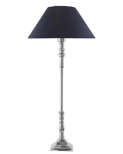 Modern Aluminium Chrome Finish Buffet Table Lamp, Cone Shade