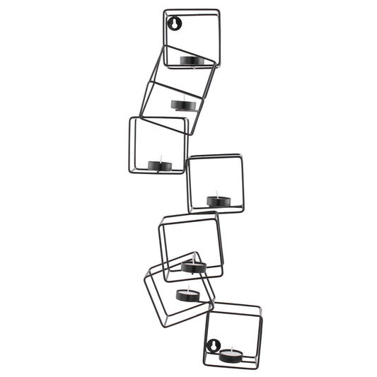 Decorative Metal Wall Sconce 7 Cubic Tea Light Architectural Candle Holder,Contemporary Home Décor