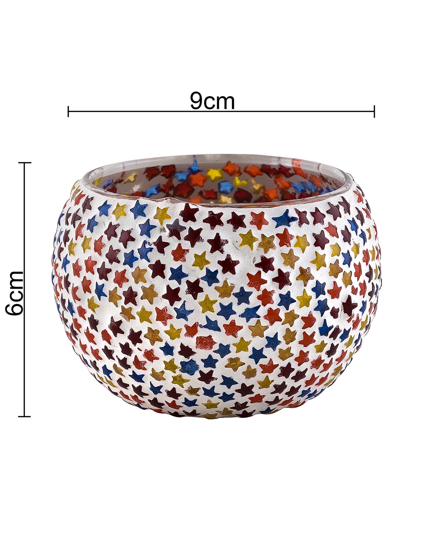 Moroccan Glass Mosaic Candle Holder, Tea Light holder Votive, Set of 2