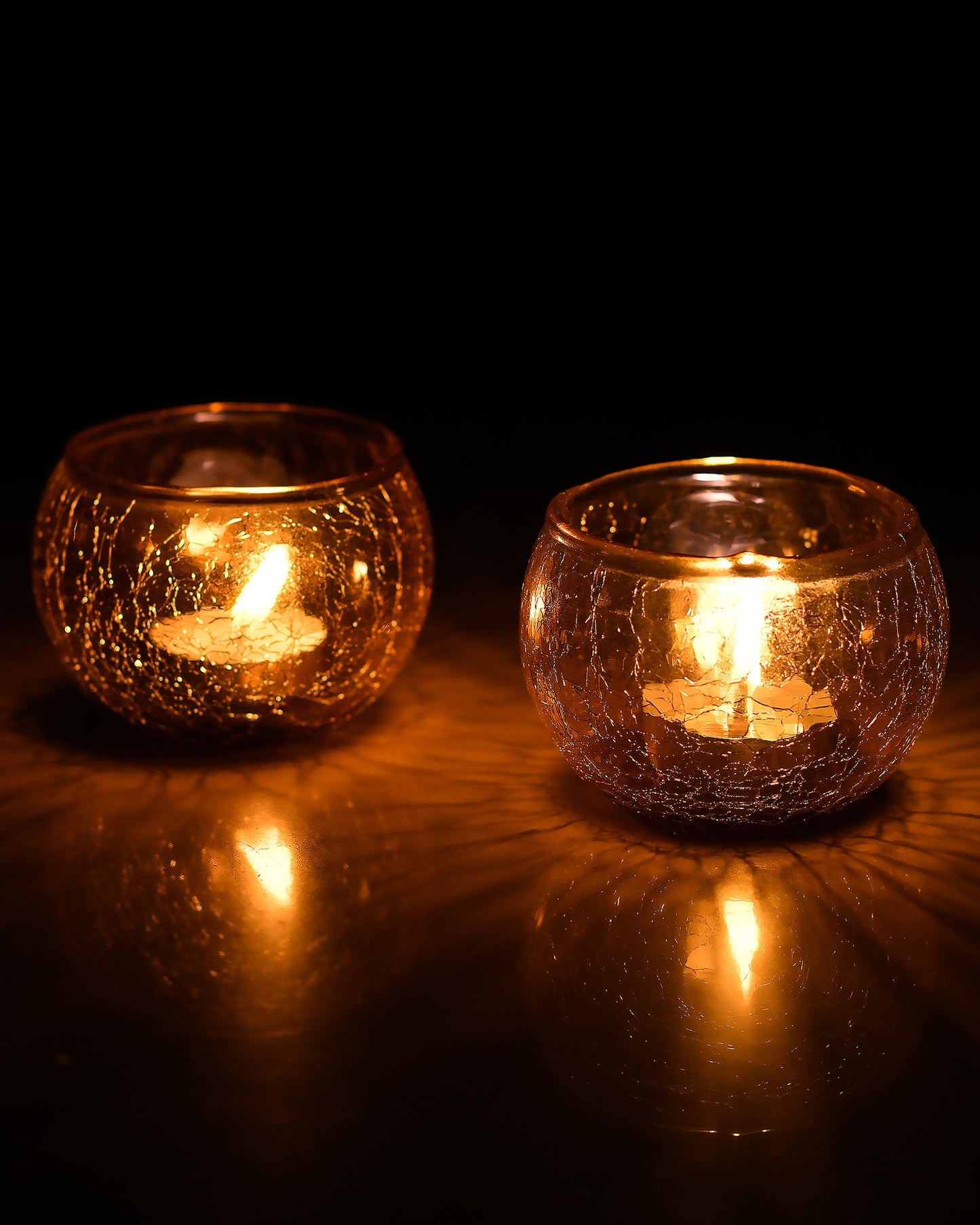 Moroccan Glass Mosaic Candle Holder, Tea Light holder Votive, Set of 2