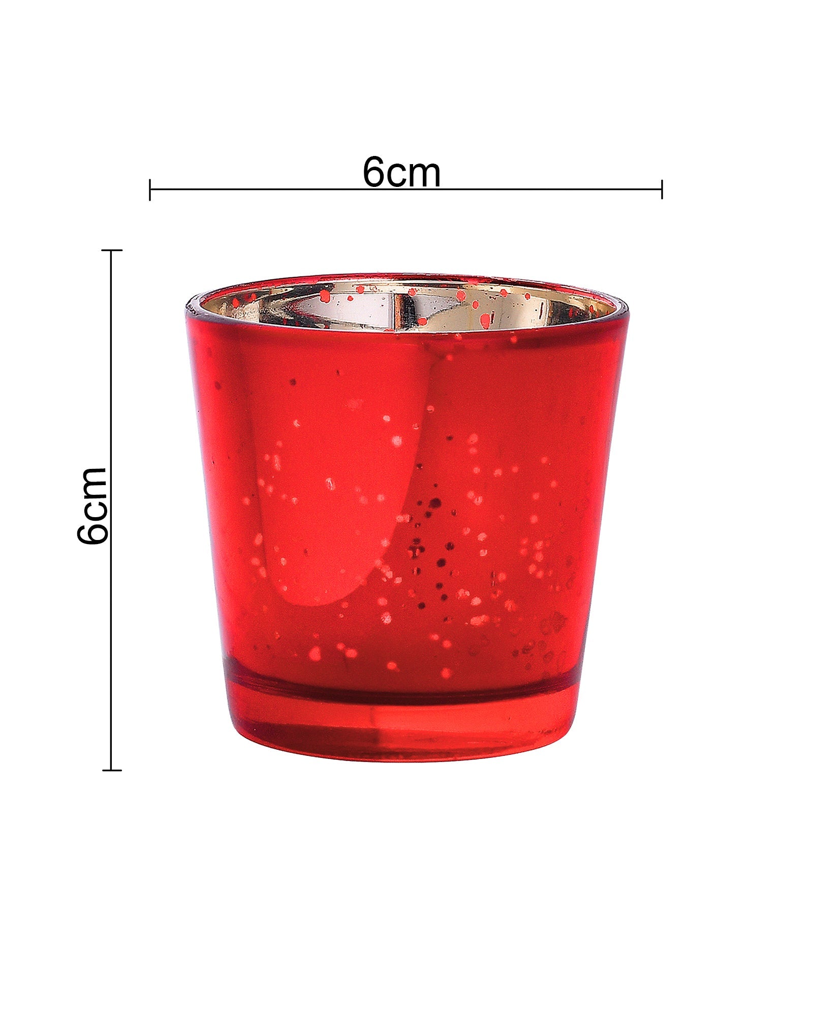 Mercury Silver T-light holder, Glass candle holder stand with free candle,set of 10