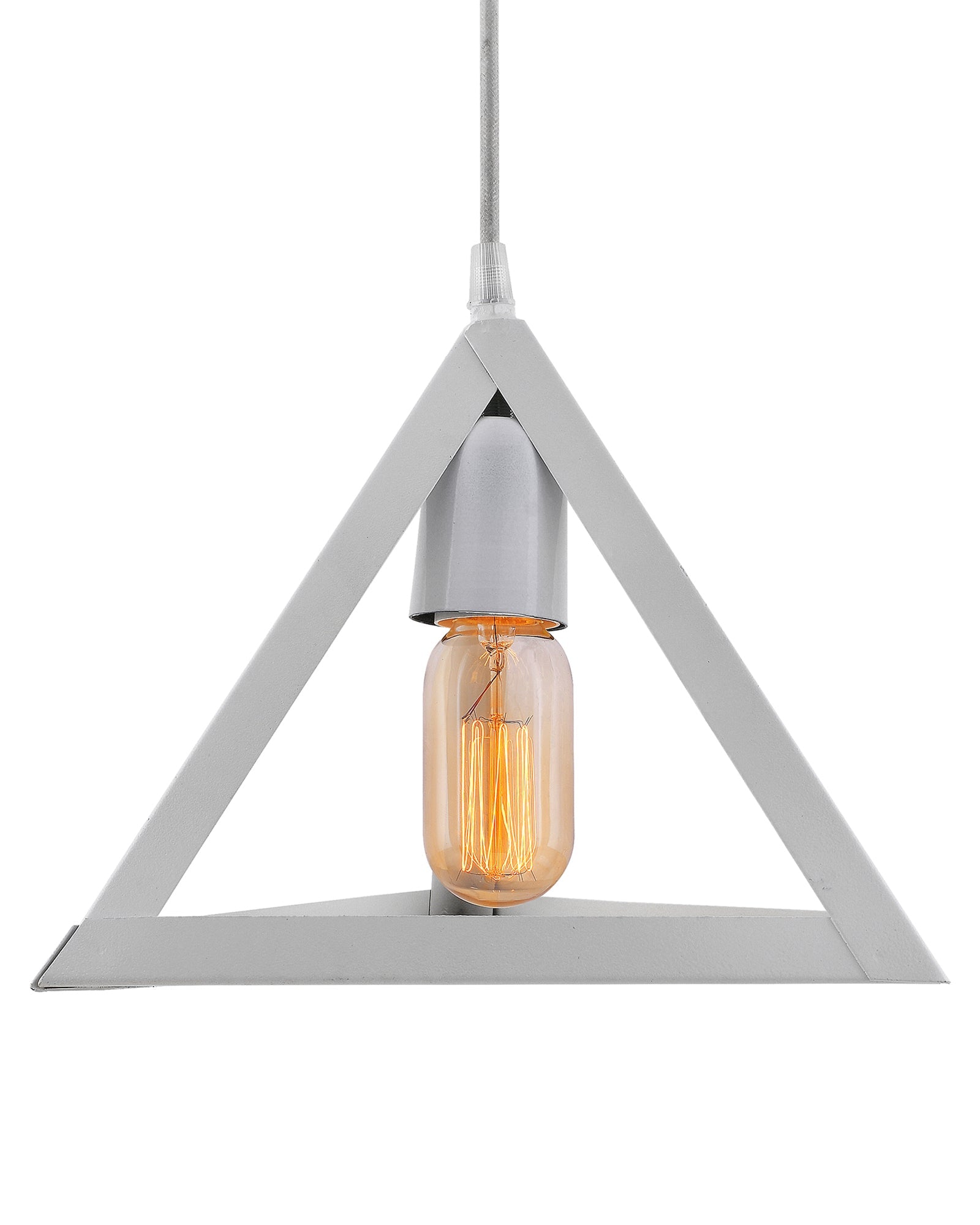 Edison Filament Hanging Triangle 6", E27 Holder, Decorative, White, URBAN Retro, nordic style, LED/filament bulb