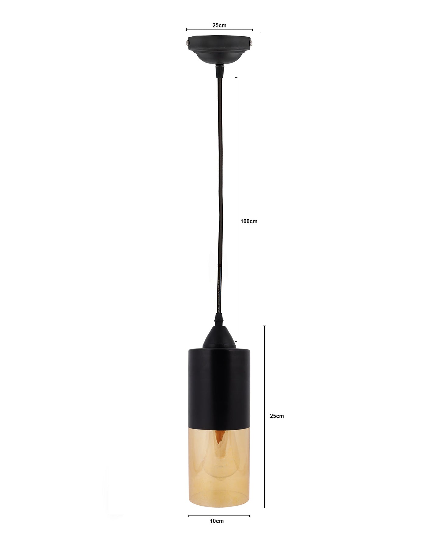 Glass Tube Pendant Light Loft Bar Counter Dining Room Ceiling Hanging Lamp, E27