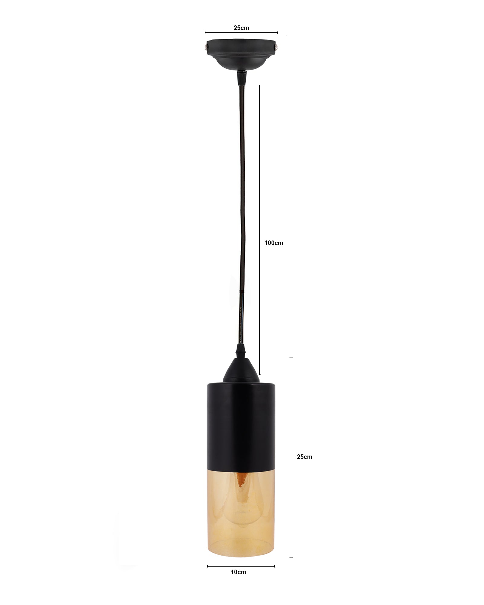 Glass Tube Pendant Light Loft Bar Counter Dining Room Ceiling Hanging Lamp, E27