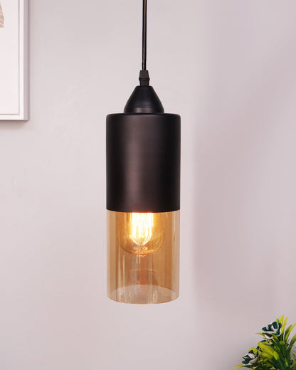 Glass Tube Pendant Light Loft Bar Counter Dining Room Ceiling Hanging Lamp, E27