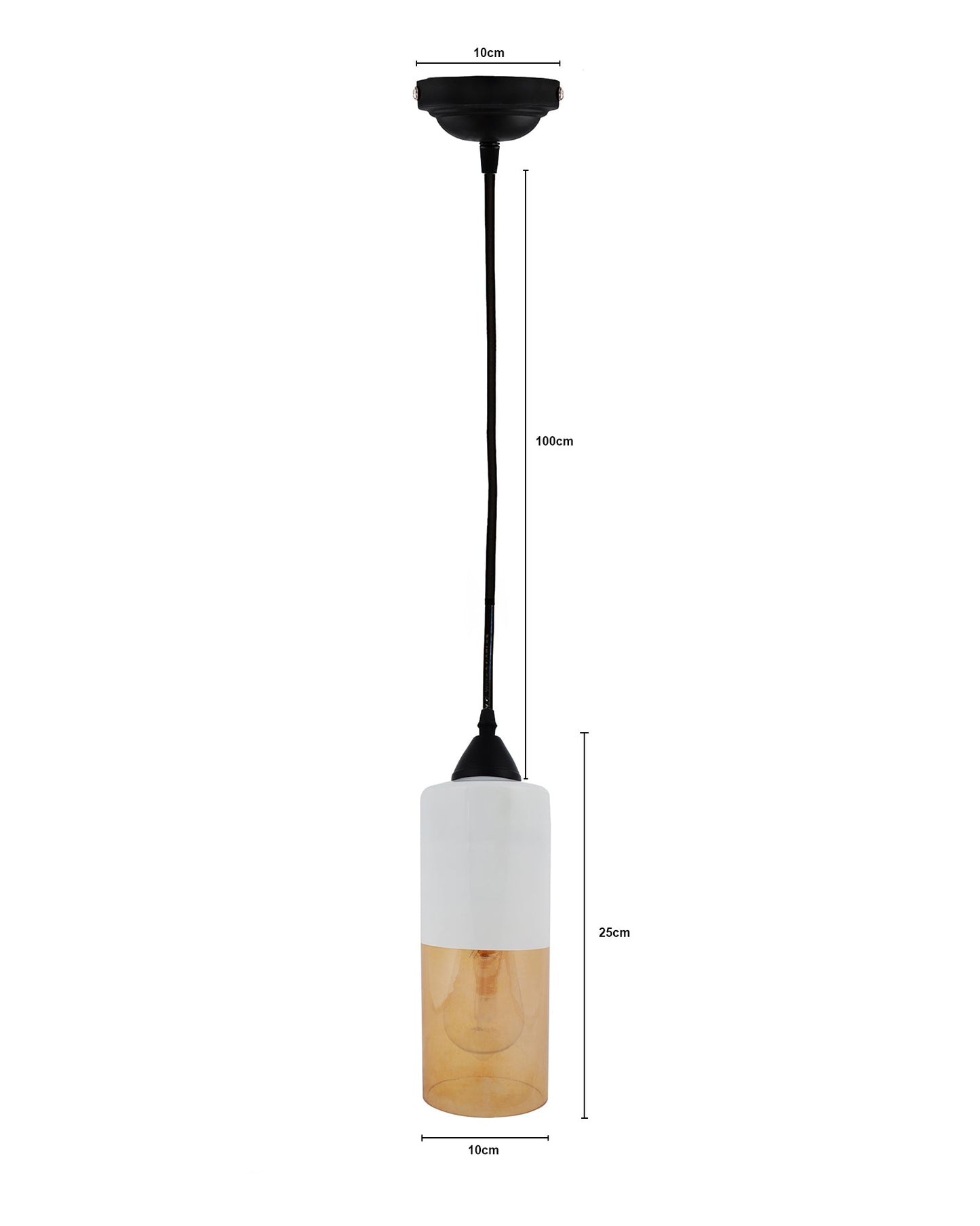 Glass Tube Pendant Light Loft Bar Counter Dining Room Ceiling Hanging Lamp, E27