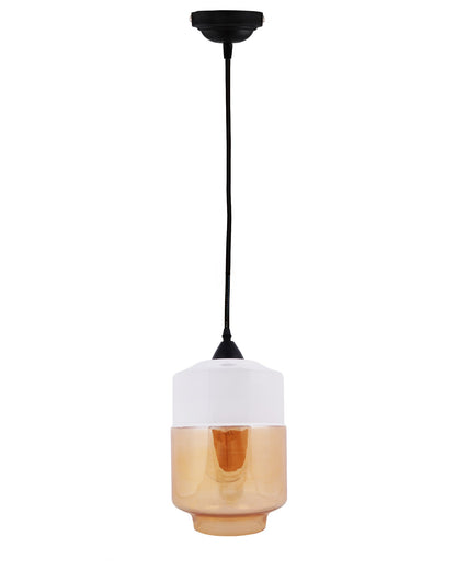 Glass Pendant Light Black Loft Bar Counter Dining Room Creative LED/Filament Ceiling Hanging Lamp, E27, Cylinder