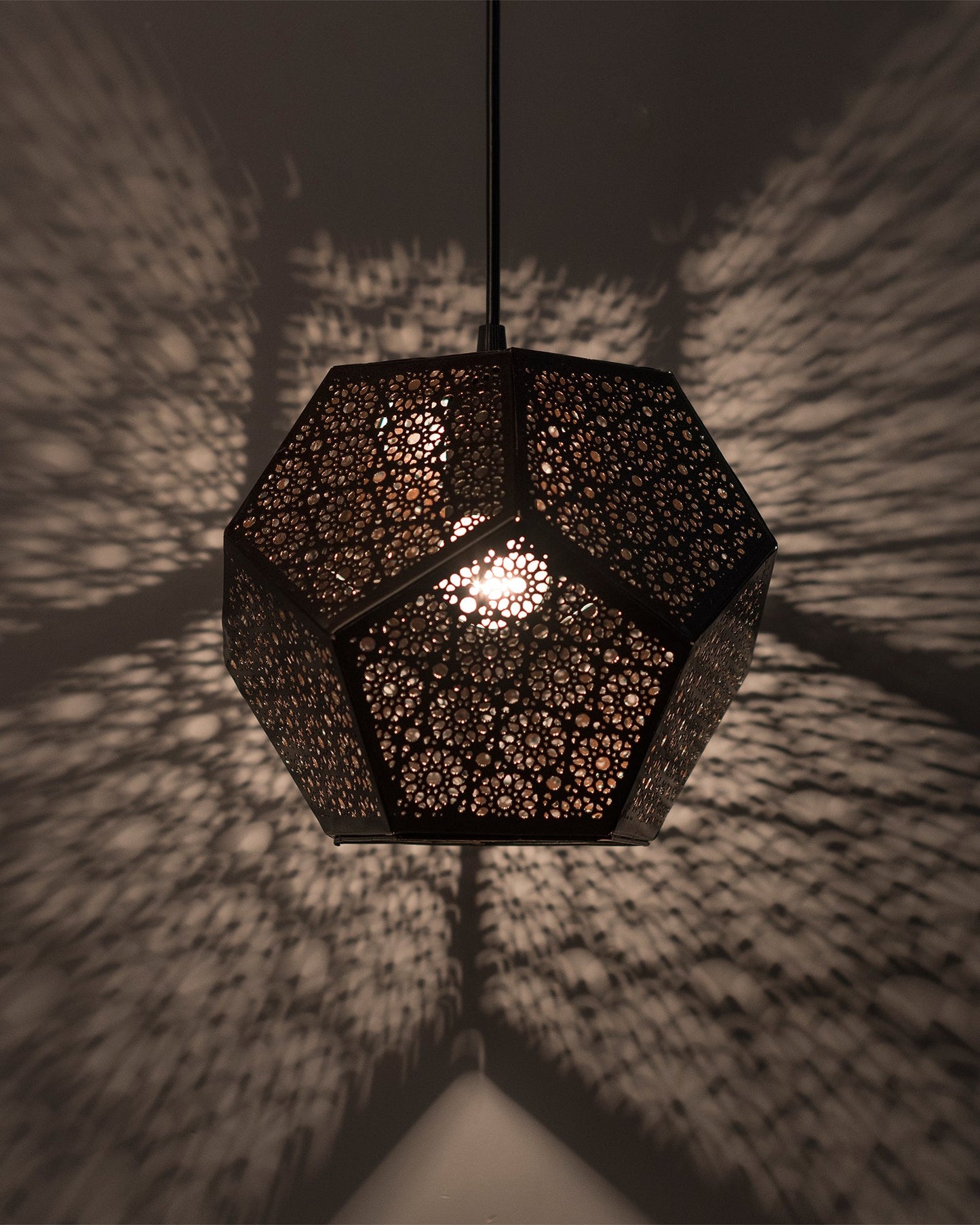 Cubist Hexagon Moroccan Hanging Light, Pendant Ceiling Light