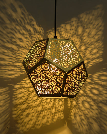 Cubist Hexagon Moroccan Hanging Light, Pendant Ceiling Light