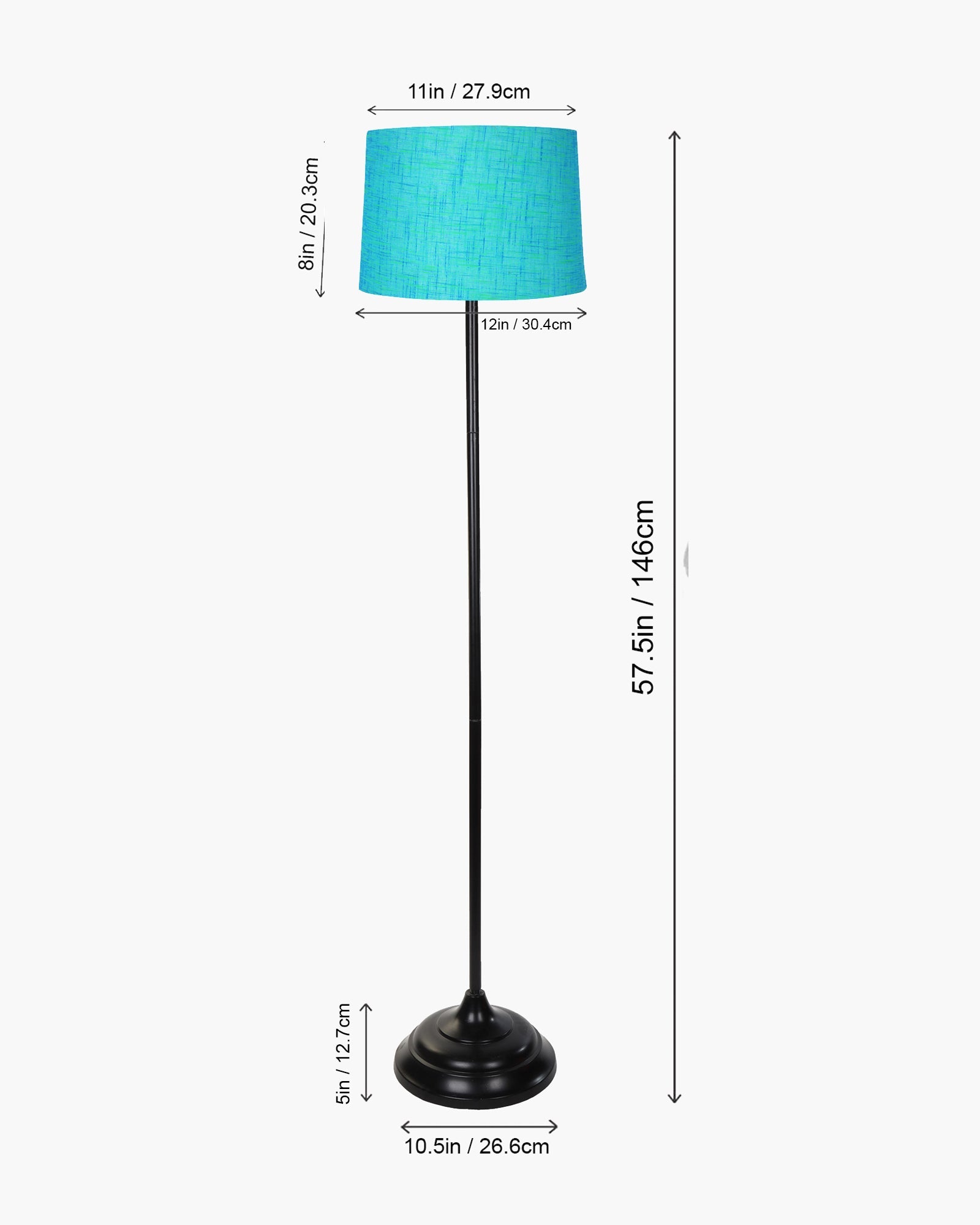Contemporary Metal Floor Lamp,Contemporary Minimalist Standing Floor Light with Iron Legs,E27 Lamp Base,Modern Design Standing Light for Living Room,Study Room and Bedroom, Straight