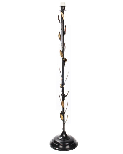 Contemporary Metal Floor Lamp,Contemporary Minimalist Standing Floor Light with Iron Legs,E27 Lamp Base,Modern Design Standing Light for Living Room,Study Room and Bedroom, Floral