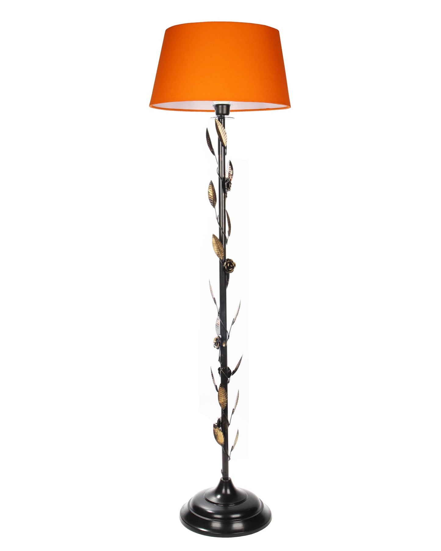 Contemporary Metal Floor Lamp,Contemporary Minimalist Standing Floor Light with Iron Legs,E27 Lamp Base,Modern Design Standing Light for Living Room,Study Room and Bedroom, Floral