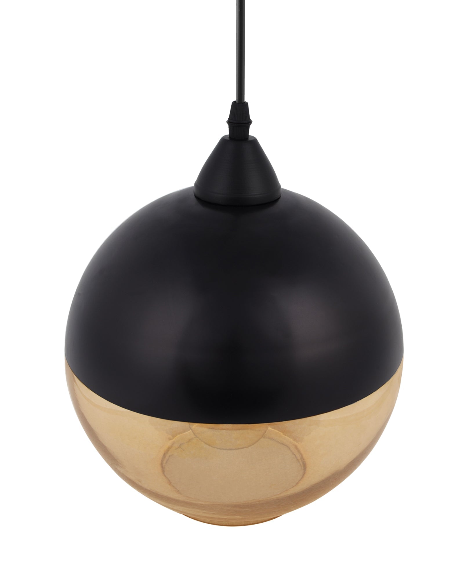 Sphere Glass Pendant Light Black Loft Bar Counter Dining Room Creative LED/Filament Ceiling Hanging Lamp, E27, Sphere, Black