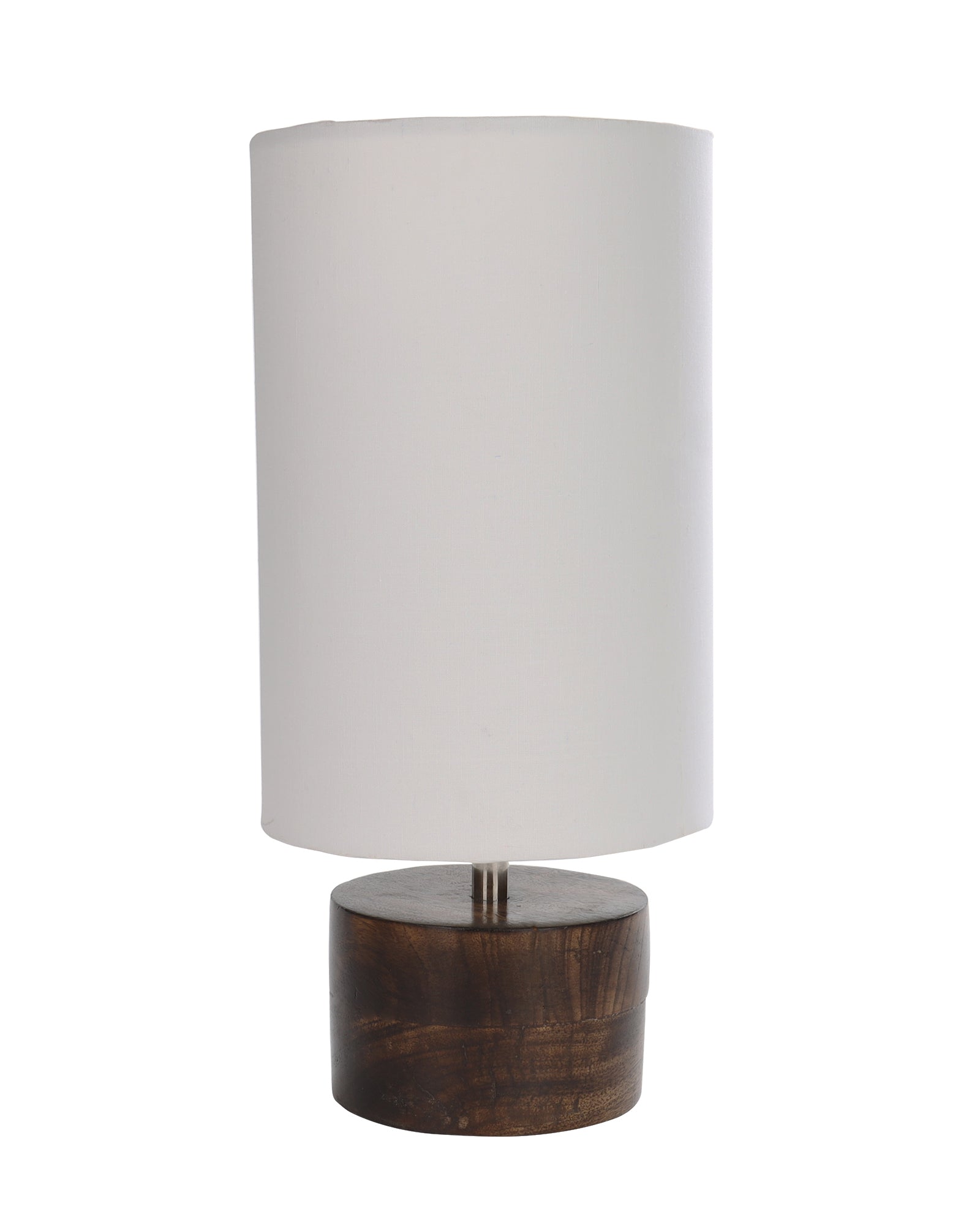 Modern Zen Wooden Lampshade Nightstand Lamps, Antique Base E27 Creative Reading Bedside Lamps Ideal for Bedroom, Cylinder