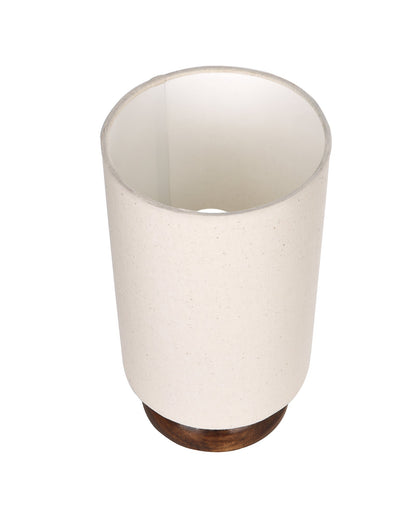 Modern Antique E27 Base Pebble Zen Wooden Table Lamp With Lampshade Nightstand Lamp