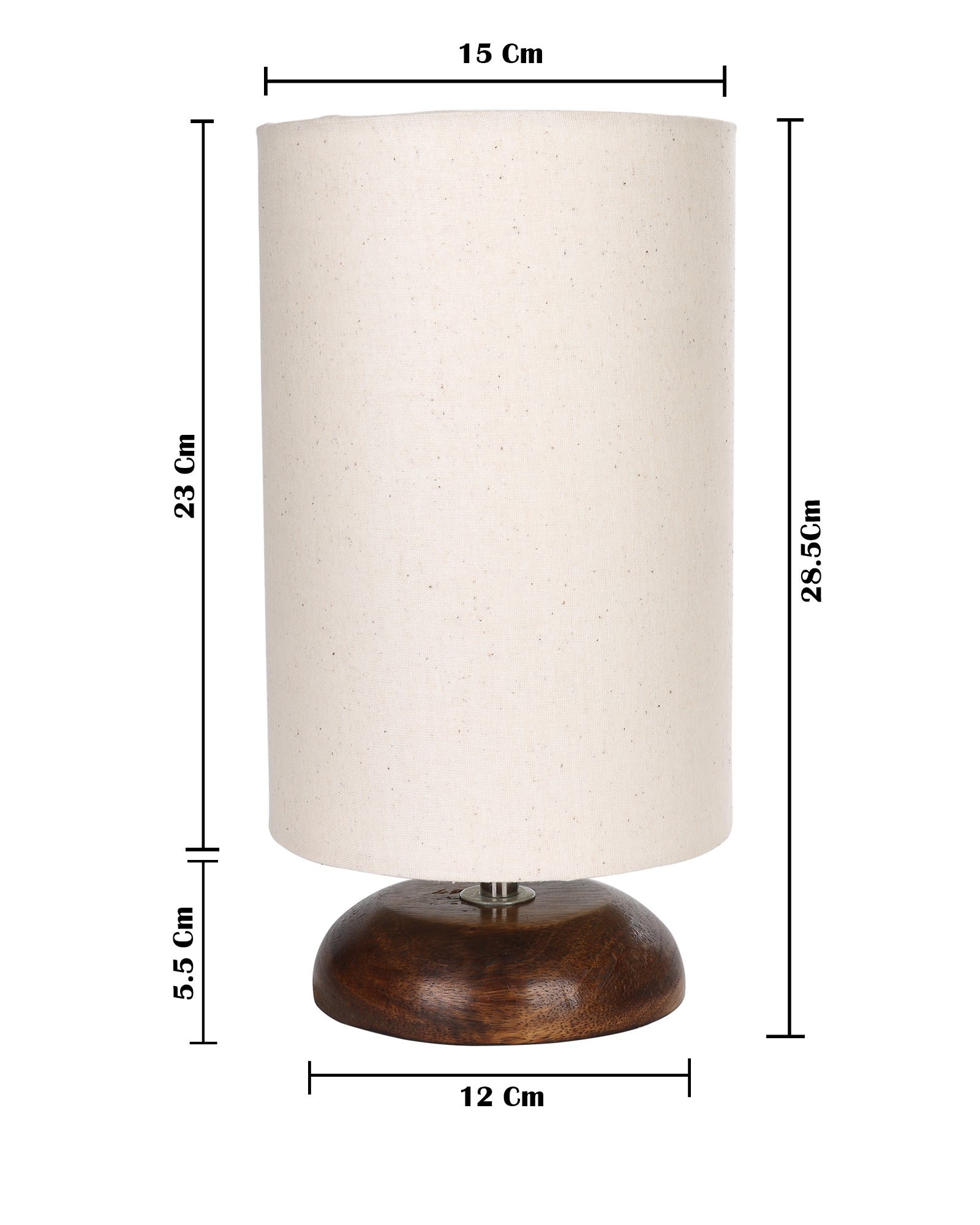 Modern Antique E27 Base Pebble Zen Wooden Table Lamp With Lampshade Nightstand Lamp