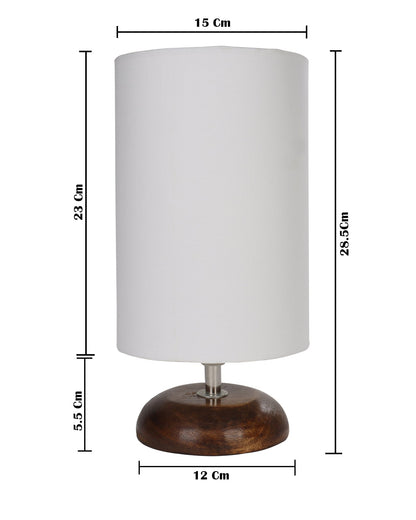 Modern Antique E27 Base Pebble Zen Wooden Table Lamp With Lampshade Nightstand Lamp