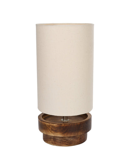 Modern Zen Wooden Lampshade Nightstand Lamps, Antique Base E27 Creative Reading Bedside Lamps Ideal for Bedroom, Concentric
