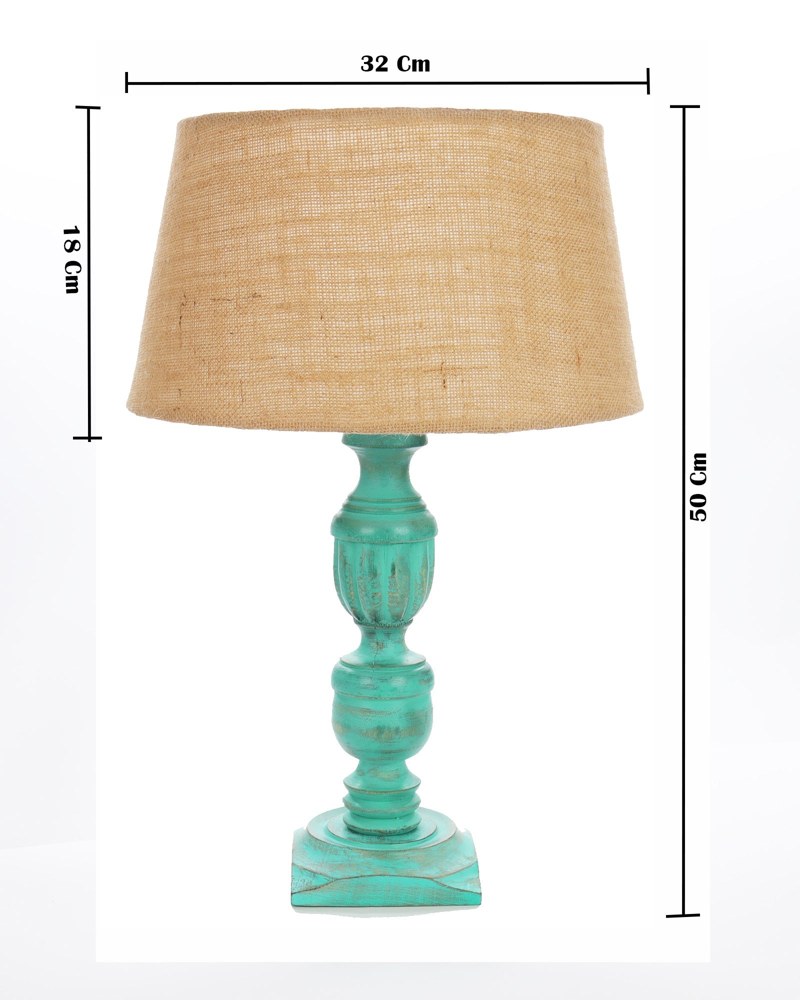 Rustic Algae French Trophy Carved Table lamp with Empire Jute Shade