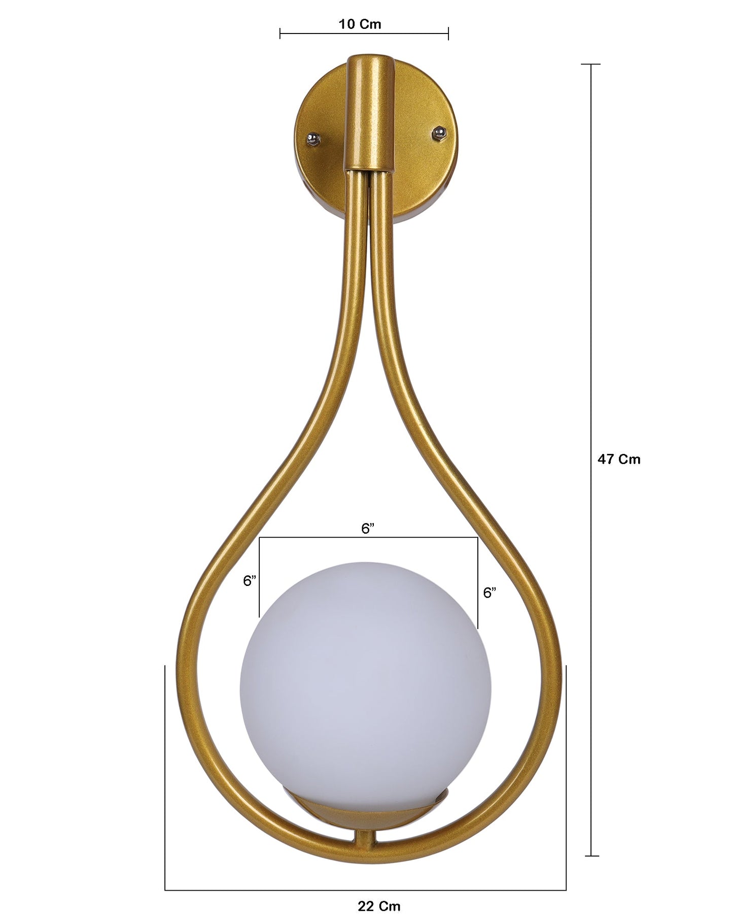 Modern Glass Wall Lamp, Wall Mounted Sconces,Mid-Century Bedroom Bedside Movement Light Gold, Water Drop