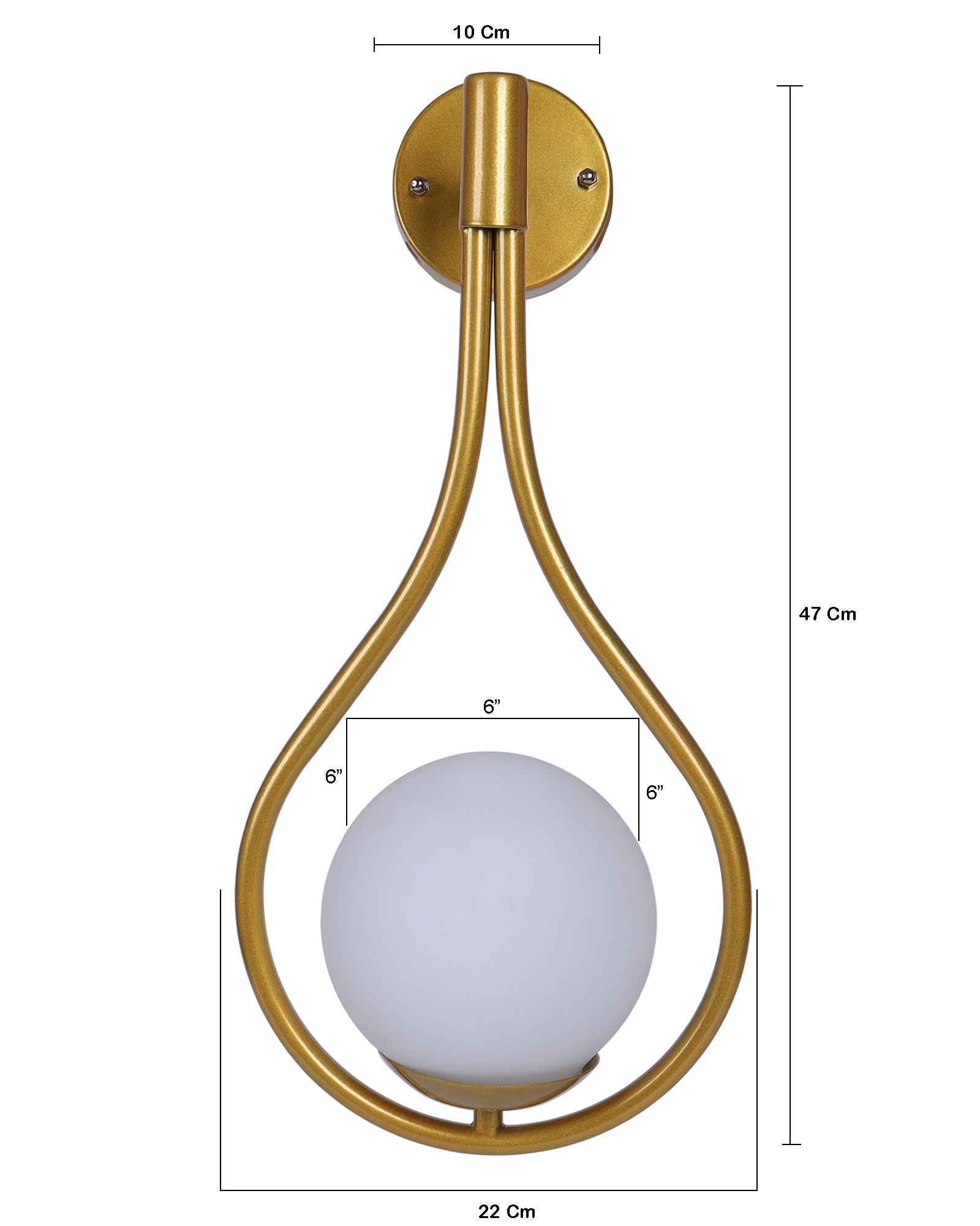 Modern Glass Wall Lamp, Wall Mounted Sconces,Mid-Century Bedroom Bedside Movement Light Gold, Water Drop