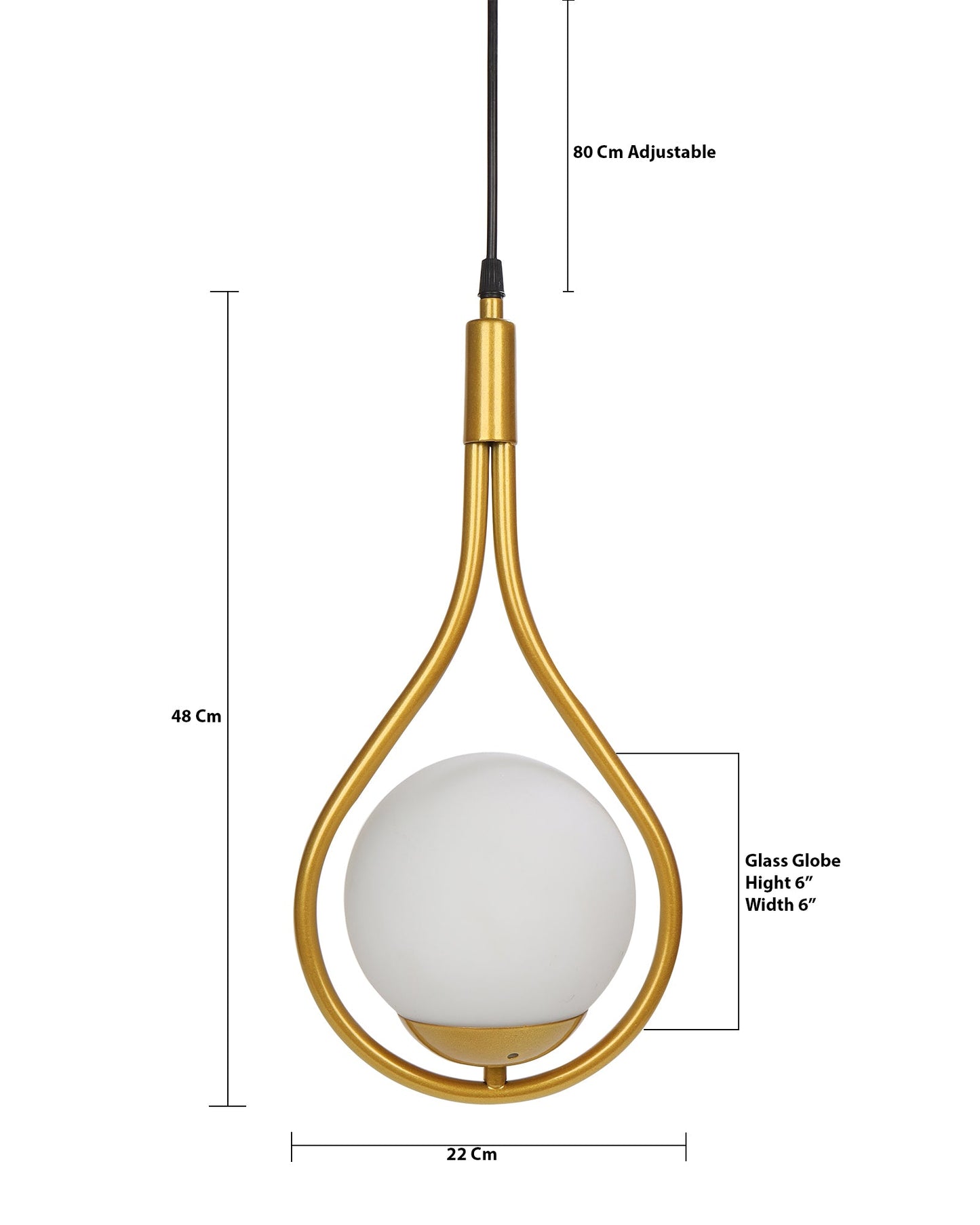 Mid Century Modern Light Chandelier Lighting, White Frosted Glass Globe Lampshade Pendant Indoor Hanging Light Fixture, Golden Water Drop