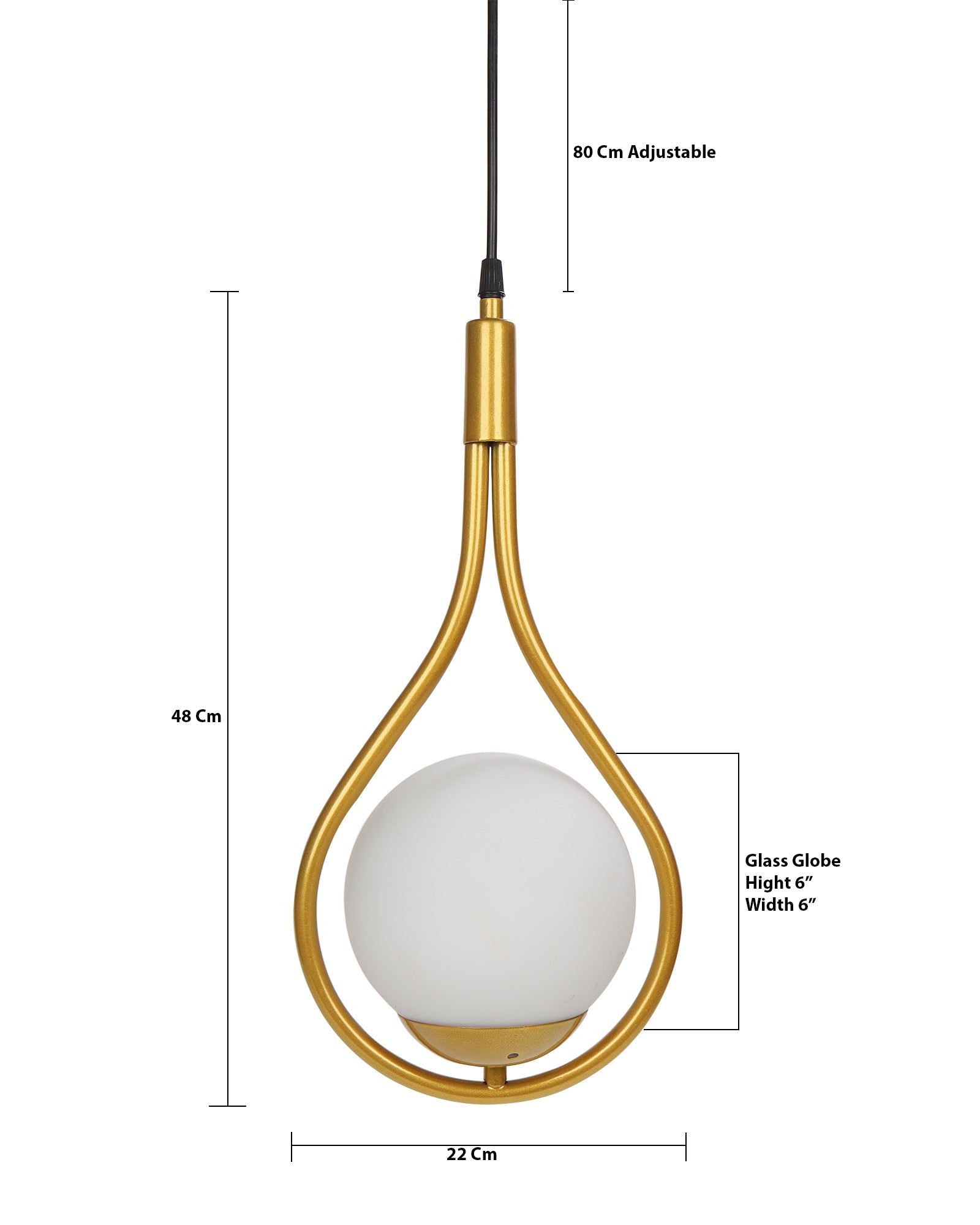 Mid Century Modern Light Chandelier Lighting, White Frosted Glass Globe Lampshade Pendant Indoor Hanging Light Fixture, Golden Water Drop