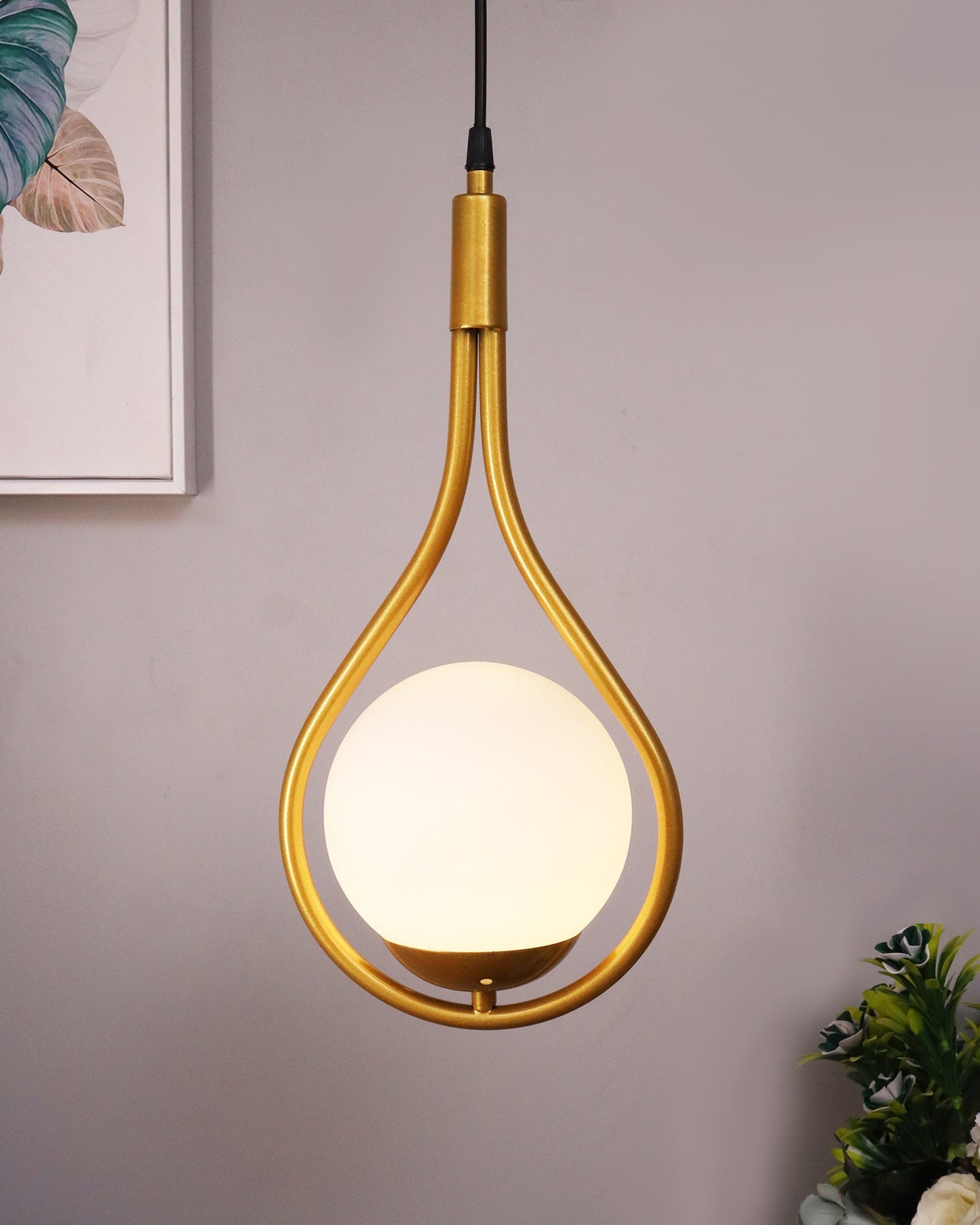 Mid Century Modern Light Chandelier Lighting, White Frosted Glass Globe Lampshade Pendant Indoor Hanging Light Fixture, Rubbed Bronze water drop