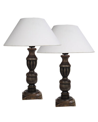 Signature Rustic Table Lamp set of 2, farmhouse Living Room Bedroom House Bedside Nightstand Home Office Reading Light, Cubist
