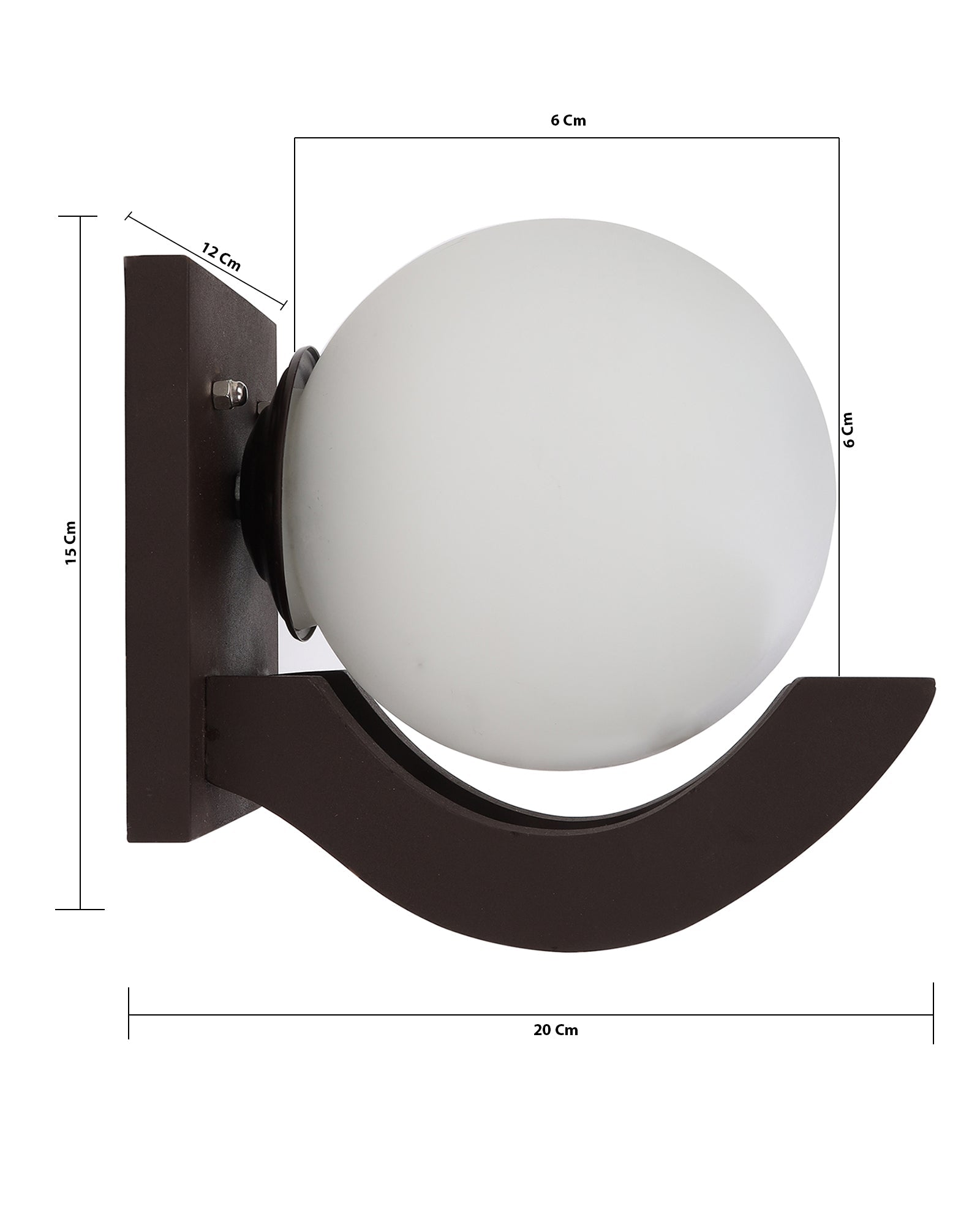Brown & White Wood Gooseneck zedo Wall Lamp , Pack of 2