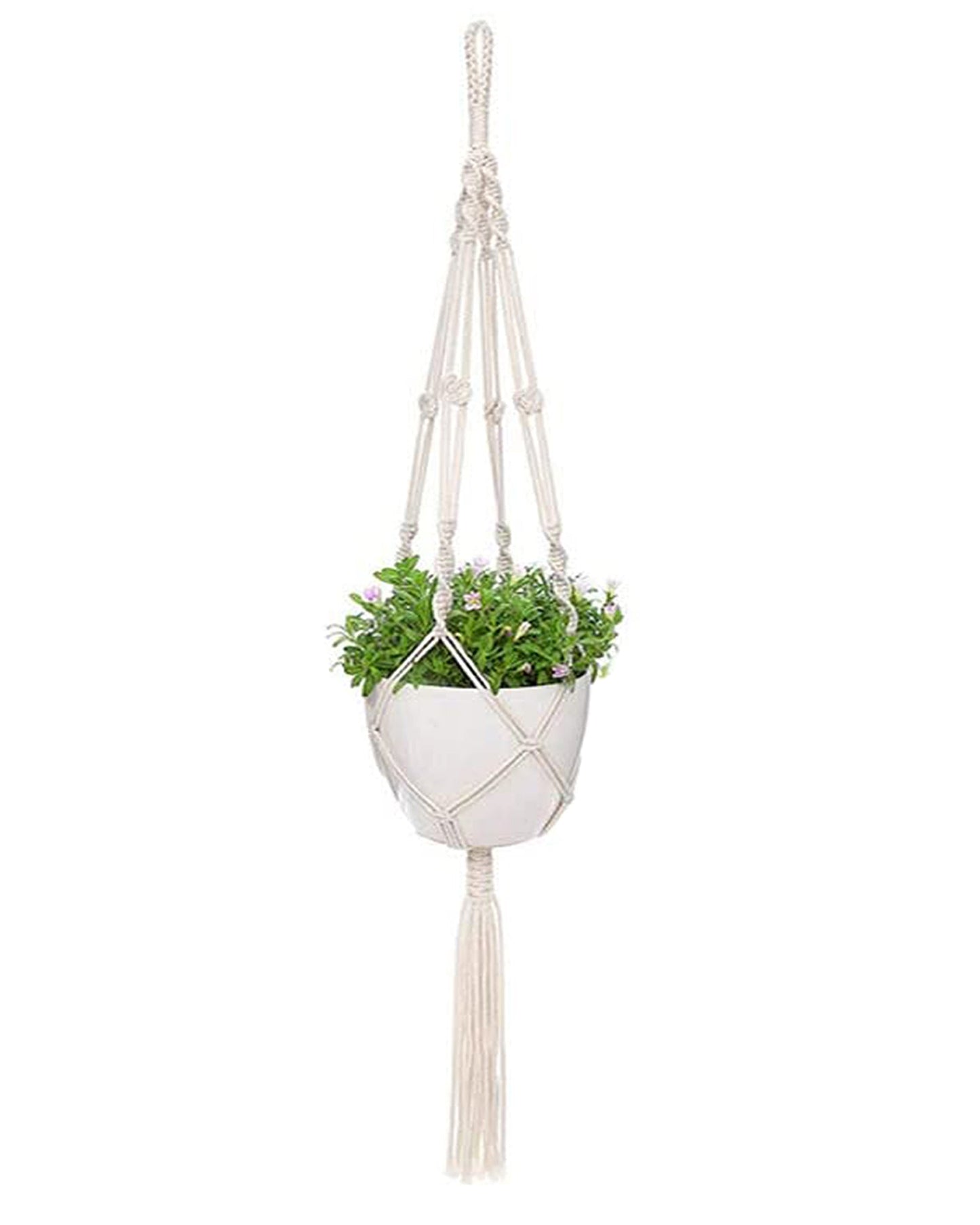 Macrame plant hanger, plant hangers indoor, hanging planters, Handmade weaving, hanging planters indoor, Natural organic cotton,hanging planters indoor, set of 2 single