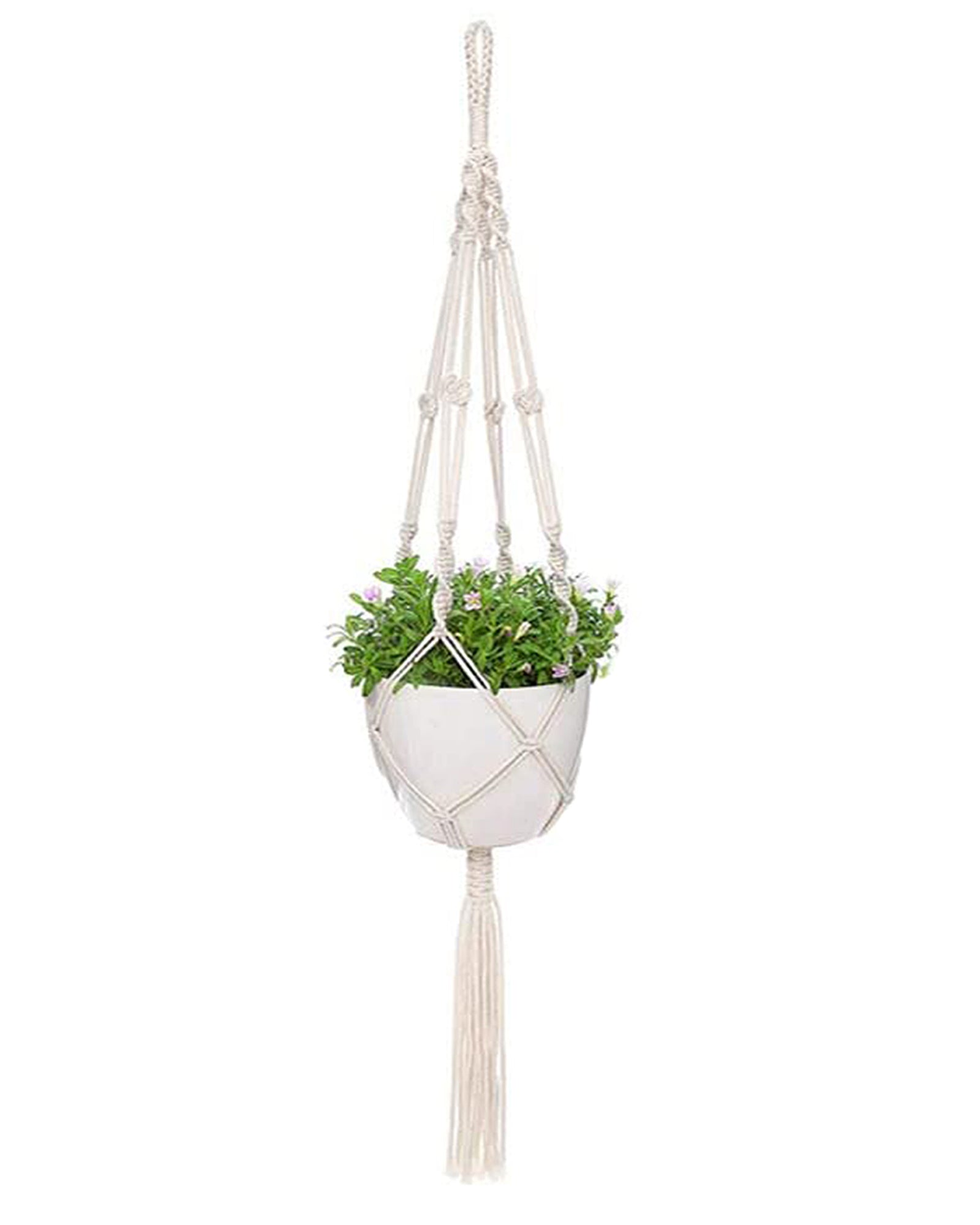 Macrame plant hanger, plant hangers indoor, hanging planters, Handmade weaving, hanging planters indoor, Natural organic cotton,hanging planters indoor, set of 2 single