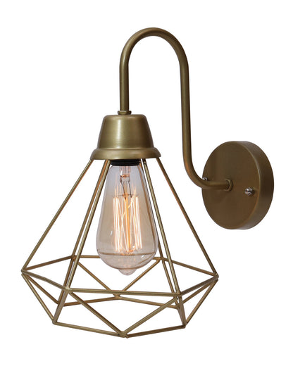 Farmhouse Metal Diamond Cage Vanity Industrial Wall Sconce Lighting, Edison Rustic Wall Light Fixture for Balcony, Living Room, Lobby, Black, set of 1