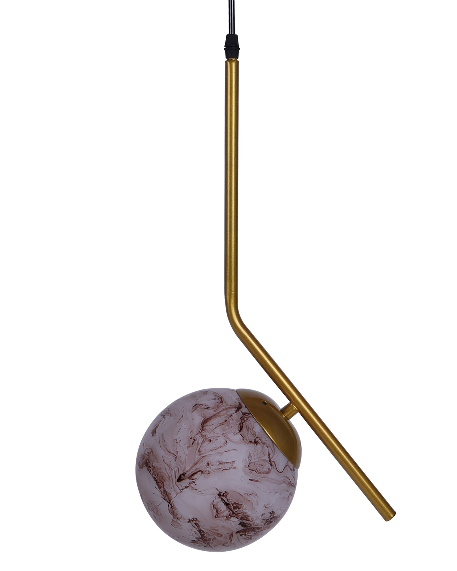 Mid Century Modern Golden Light Chandelier , Planet Series Frosted Glass Globe Lampshade Pendant Indoor Hanging Light Fixture, Tilt L