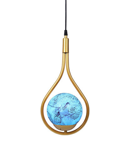 Mid Century Modern Golden Light Chandelier , Planet Series Frosted Glass Globe Lampshade Pendant Indoor Hanging Light Fixture, Water Drop