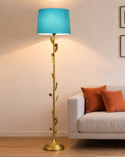 Contemporary Metal Floor Lamp,Contemporary Minimalist Standing Floor Light with Iron Legs, E27 Lamp Base, Modern Design Standing Light for Living Room,Bedroom,Antique Gold